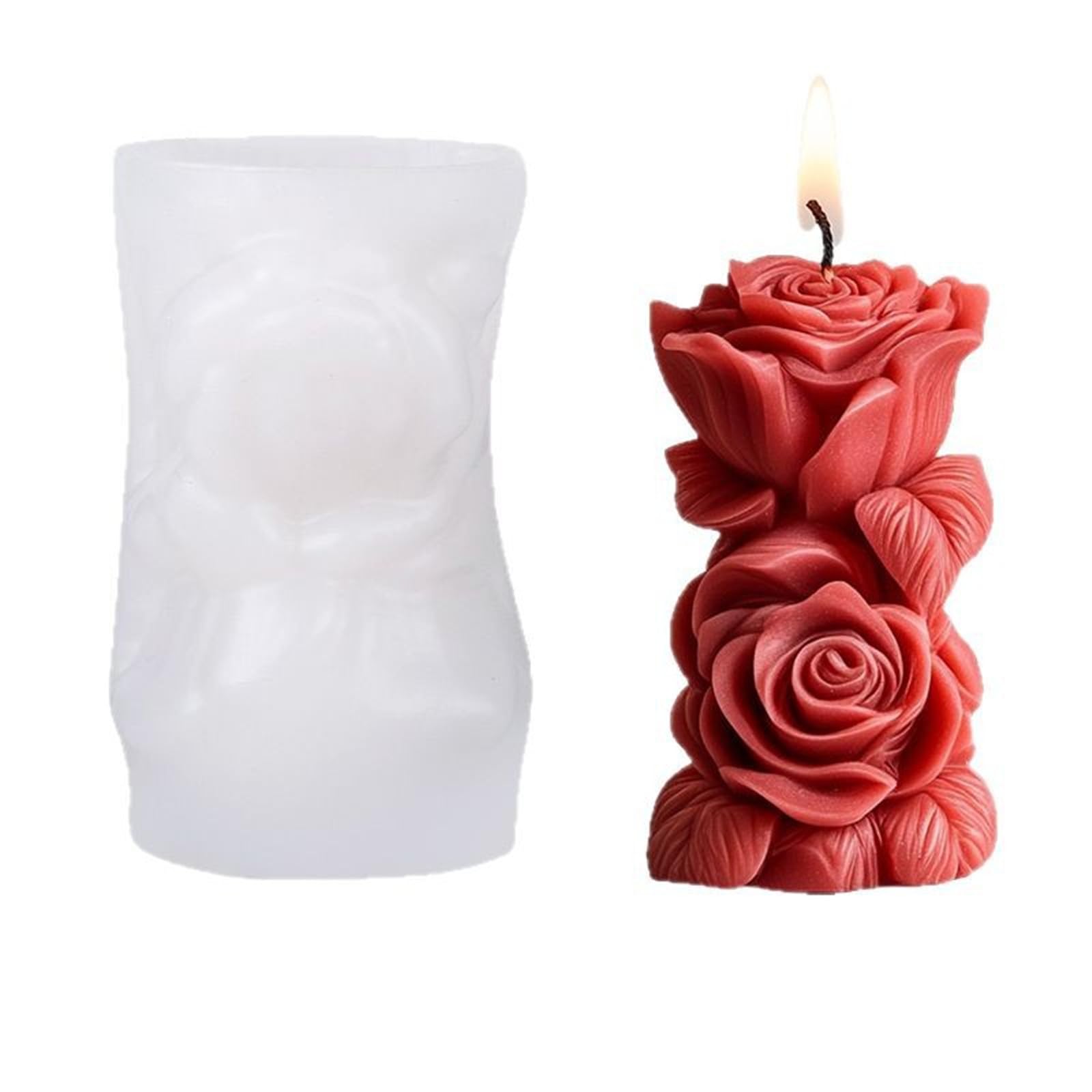 HASTHIP® Rose Pillar Candle Mold HASTHIP® Rose Pillar Candle Mold